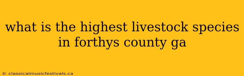 what is the highest livestock species in forthys county ga