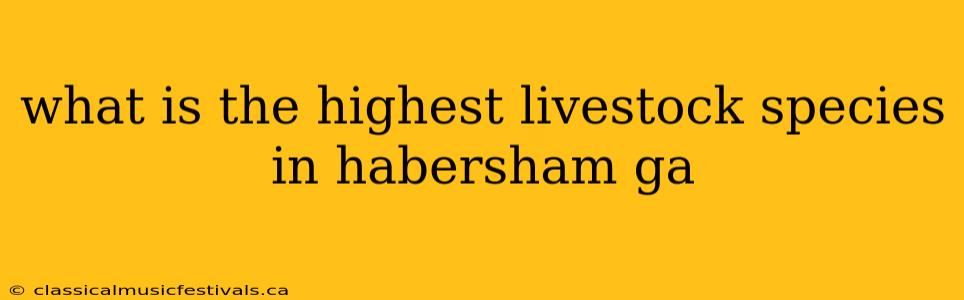 what is the highest livestock species in habersham ga