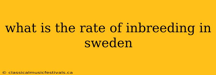 what is the rate of inbreeding in sweden