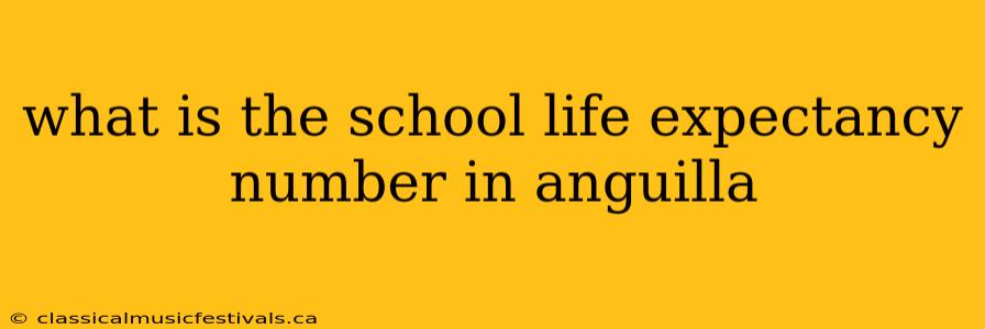 what is the school life expectancy number in anguilla