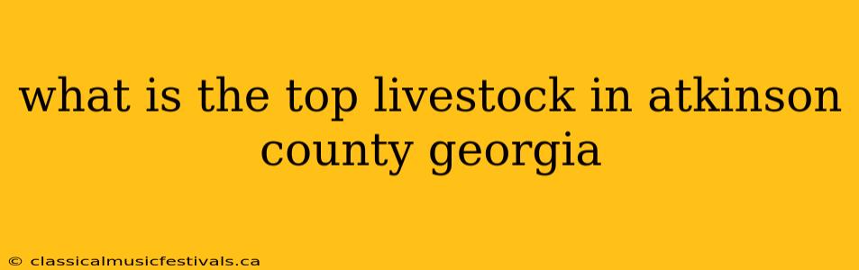 what is the top livestock in atkinson county georgia