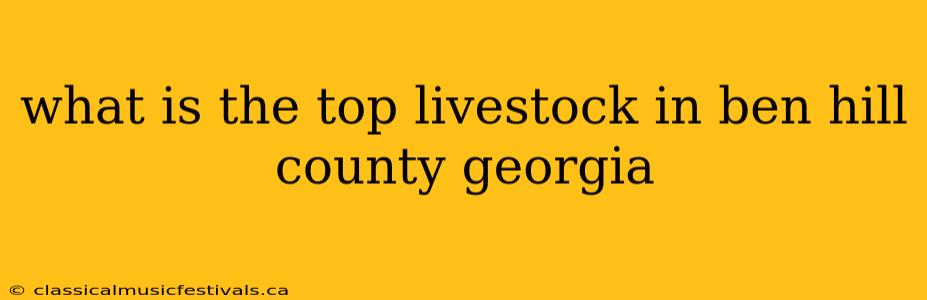 what is the top livestock in ben hill county georgia