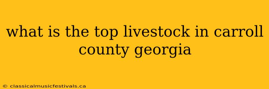 what is the top livestock in carroll county georgia