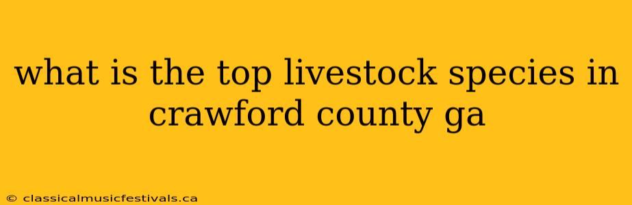 what is the top livestock species in crawford county ga