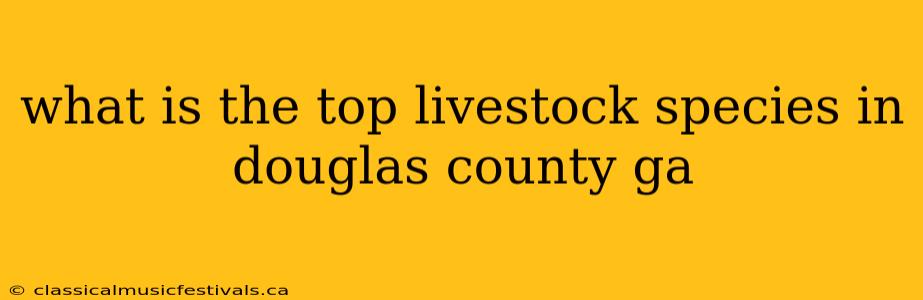 what is the top livestock species in douglas county ga