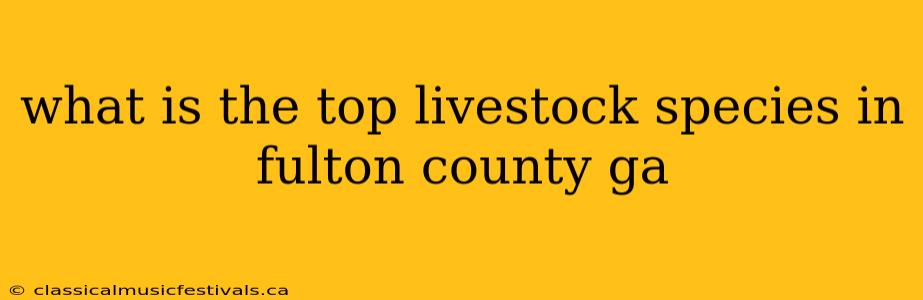 what is the top livestock species in fulton county ga