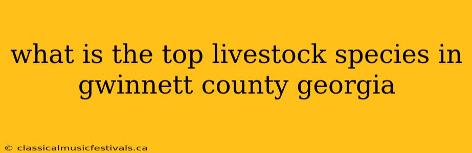 what is the top livestock species in gwinnett county georgia