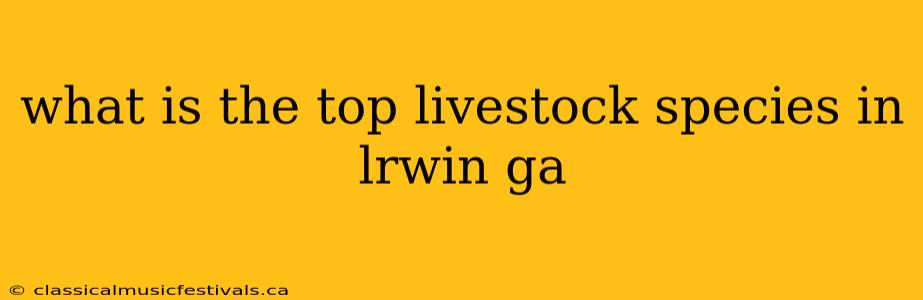 what is the top livestock species in lrwin ga