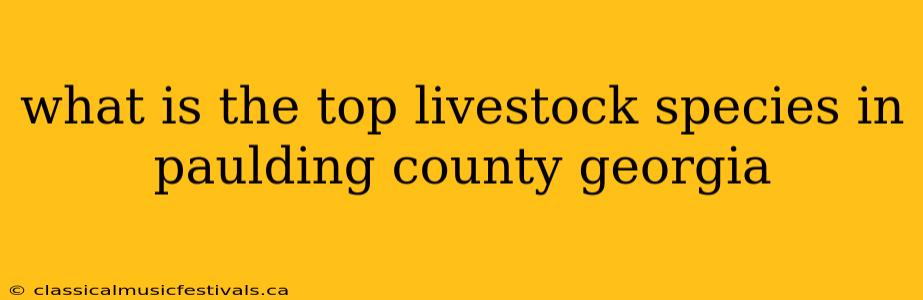 what is the top livestock species in paulding county georgia