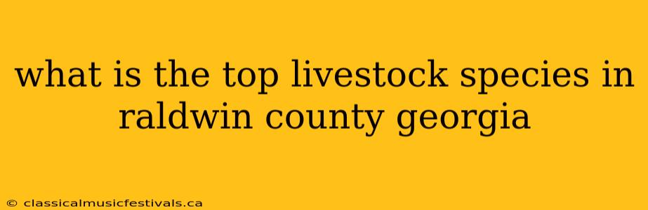 what is the top livestock species in raldwin county georgia