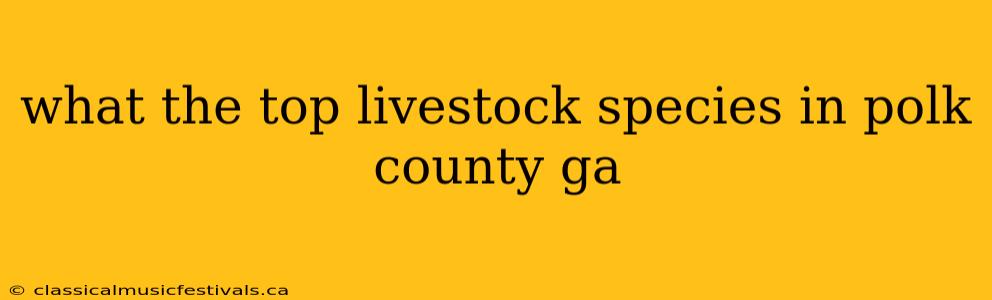 what the top livestock species in polk county ga