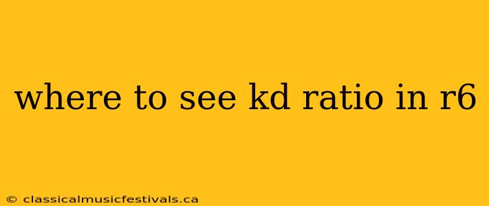 where to see kd ratio in r6