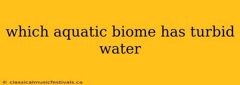 which aquatic biome has turbid water