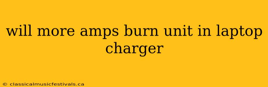 will more amps burn unit in laptop charger